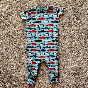 Posh Peanut SUPER stretchy one-piece outfit with classic cars 0-3m